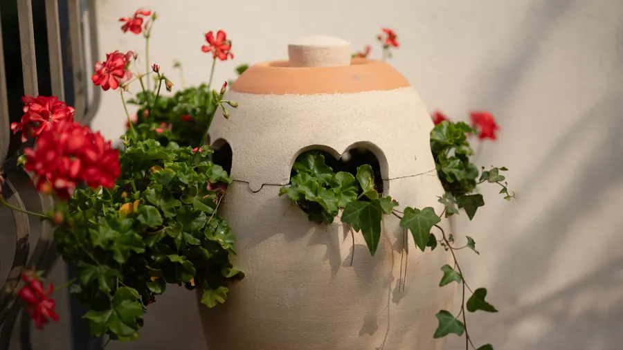 Handcrafted terracotta garden jar by Atelier De Maindis, Biot