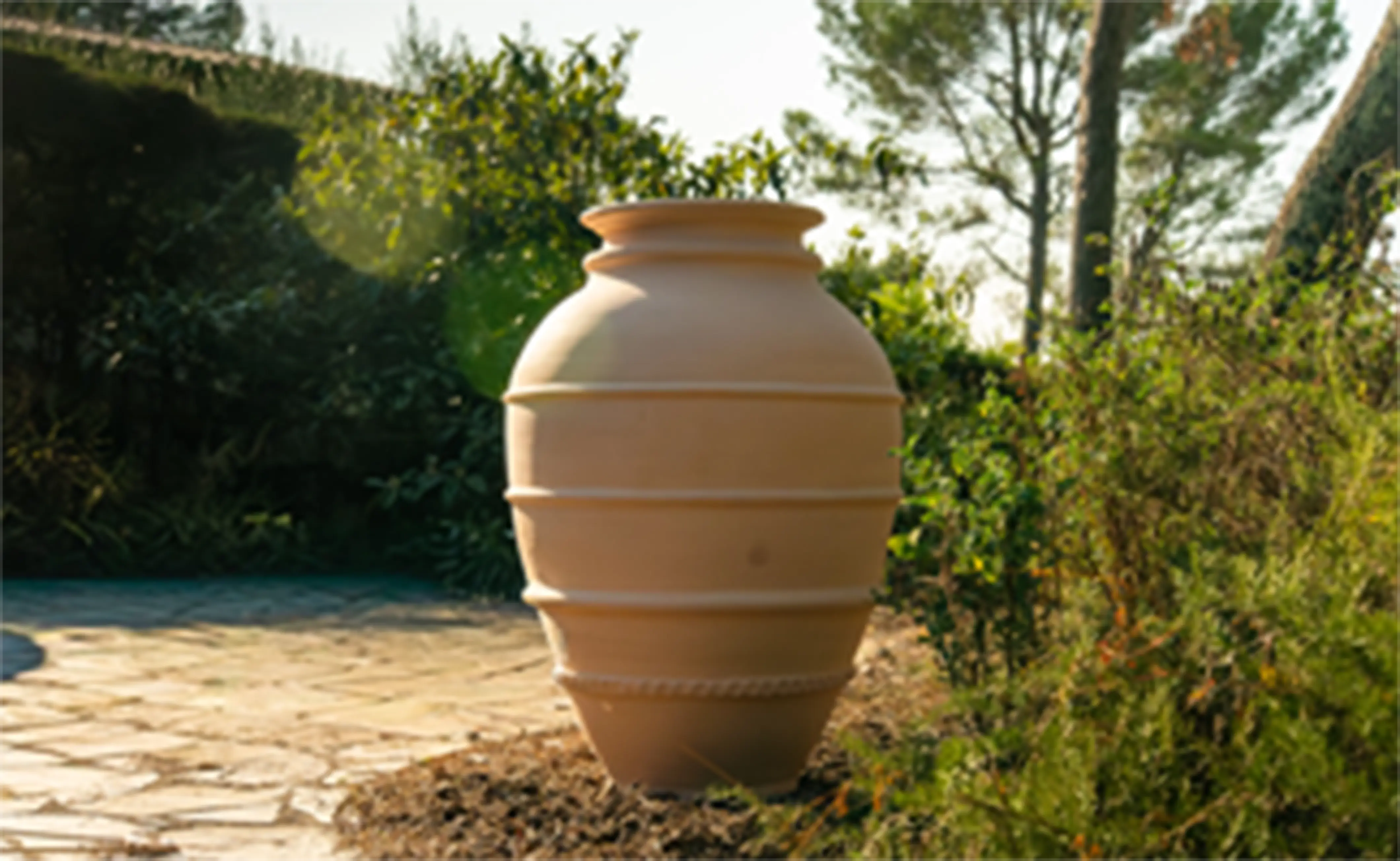 Beaulieu terracotta jar, created for a seaside garden on the French Riviera