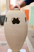 Oasis terracotta jar, landscape installation for a private villa and garden in Vence